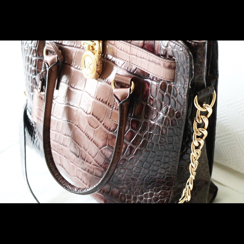 Michael Kors Hamilton Limited Edition Croc Tote - Picture 2 of 8